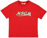 Thumbnail for your product : MSGM Logo printed cotton jersey t-shirt