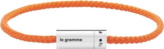 Le Gramme Polished Sterling silver and polyester nato cable bracelet 7g