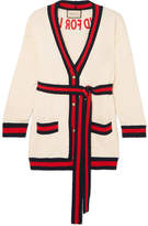 Thumbnail for your product : Gucci Embroidered Cotton-blend Cardigan