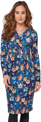 Joe Browns Gorgeous Botanical Wrap Dress - Blue Multi
