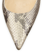 Thumbnail for your product : Jimmy Choo Abel Shimmery Snake-Print Pump
