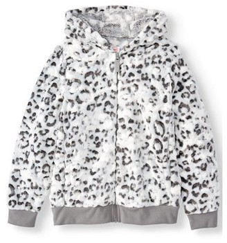 Wonder Nation Embossed Plush Full-Zip Jacket with Hood (Little Girls, Big Girls & Plus)