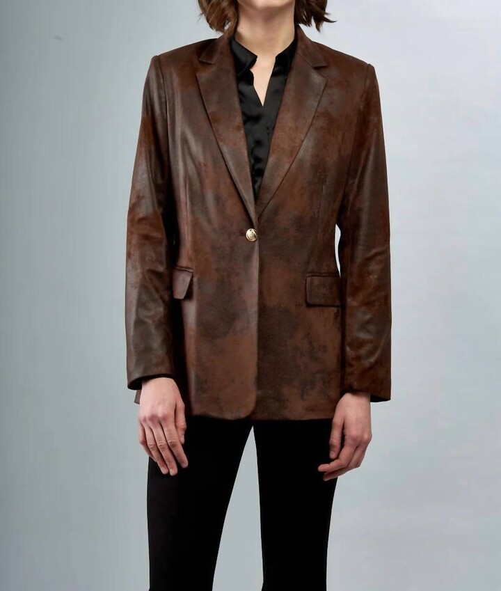 Insight Vegan Blazer In Western Brown