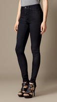 Thumbnail for your product : Burberry Skinny Fit High-Rise Deep Indigo Jeans