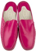 Thumbnail for your product : Tod's Leather Square-Toe Mules