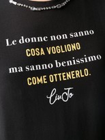 Thumbnail for your product : Liu Jo italian-quote print T-shirt