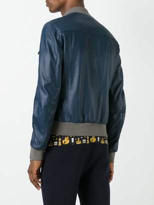 Dolce & Gabbana leather bomber jacket