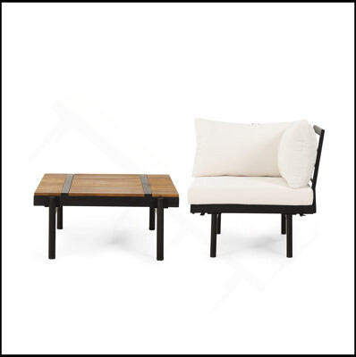 Dakota Fields Sofa Corner + Coffee Table