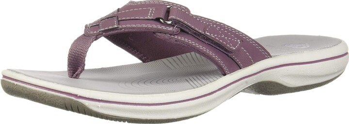 clarks sandals womens purple