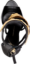 Thumbnail for your product : Giuseppe Zanotti Leather Sandals with Leaf Embellishment