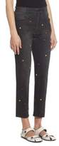 Thumbnail for your product : Stella McCartney Heart-Embroidered Cropped Trousers