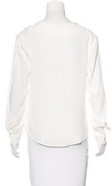 Thumbnail for your product : Oscar de la Renta Silk-Blend Long Sleeve Blouse