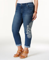Thumbnail for your product : Style and Co Plus Size Curvy Printed Boyfriend Jeans, Created for Macy's