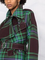 Thumbnail for your product : Charles Jeffrey Loverboy Asymmetric-Pocket Tartan Cotton Trench Coat