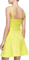 Thumbnail for your product : Zac Posen ZAC Jacquard Sleeveless Party Dress, Chartreuse