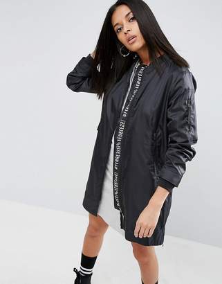ASOS Rain Trench With Graphic Print