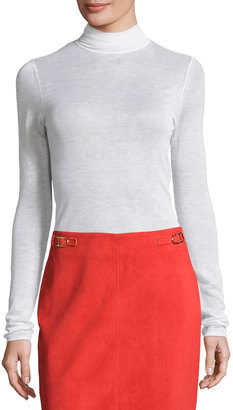 Gabriela Hearst Knit Cashmere-Silk Turtleneck Sweater, White