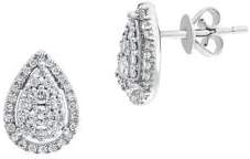 Effy 14K White Gold & 0.58 TCW Diamond Pear Stud Earrings