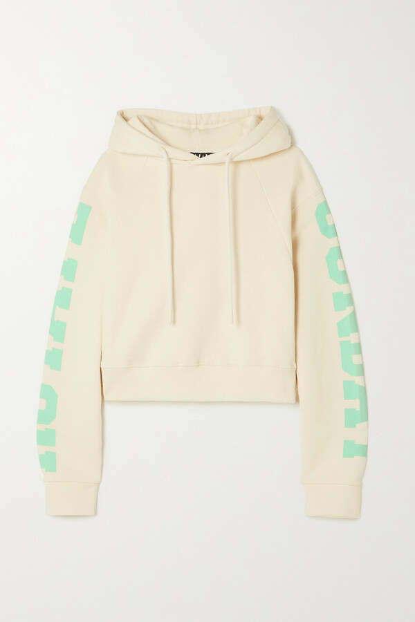 Off White Cropped Hoodie | Shop The Largest Collection | ShopStyle