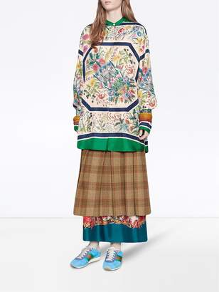 Gucci Check wool A-line skirt