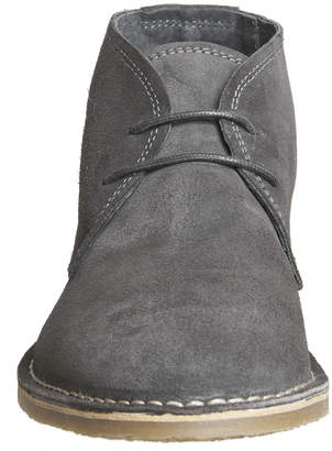 Office Giggle Chukka Boots Grey Suede