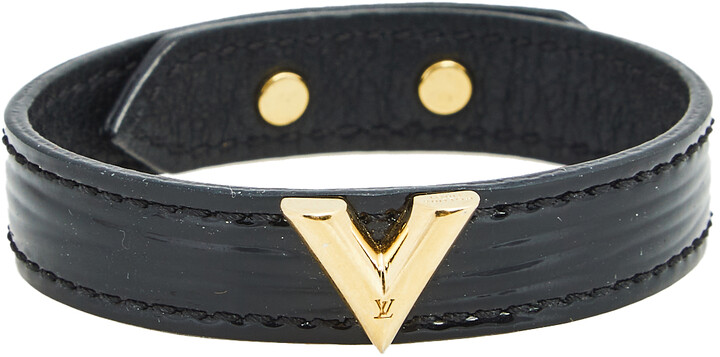 lv initials reversible leather bracelet