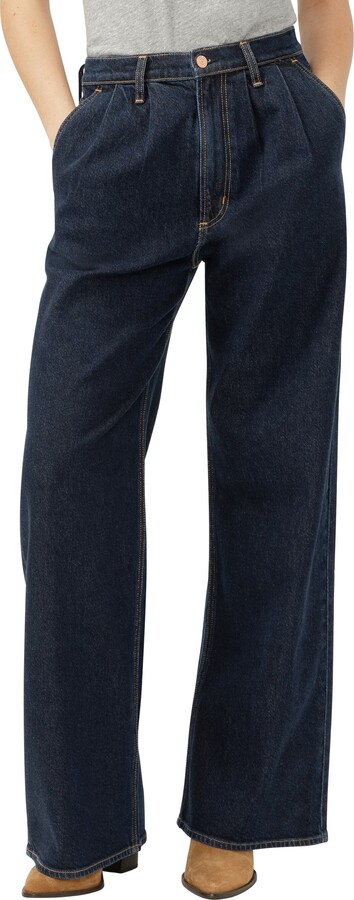 Silver Jeans Co. Pleated High Waist Wide Leg Trouser Jeans