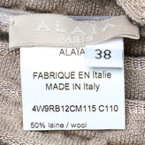 Thumbnail for your product : Alaia Beige Dotted Wool Knit Fit & Flare Dress M