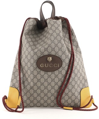 gucci supreme drawstring backpack