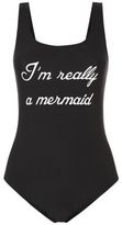 Thumbnail for your product : New Look Teens Black Really A Mermaid Swimsuit