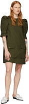 Thumbnail for your product : Alexander McQueen Khaki Puff Sleeves Cargo Dress