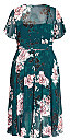 Thumbnail for your product : City Chic Blossom Short Sleeve Dress - jade