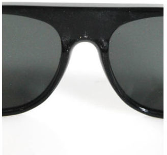 RetroSuperFuture RETRO SUPER FUTURE Black Plastic Frame Black Lens Flat Top Sunglasses