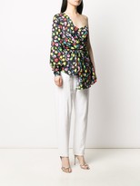 Thumbnail for your product : Amen One Shoulder Floral Print Blouse