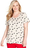 Thumbnail for your product : Style&Co. Style&co.Plus Size Star-Print Tee