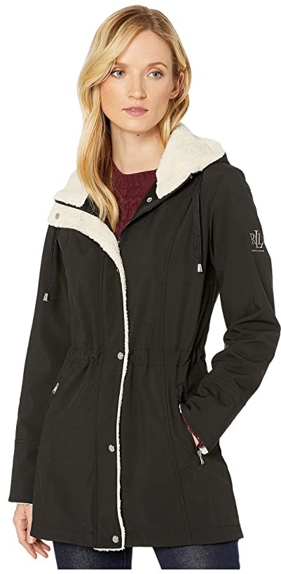 lauren ralph lauren soft shell hooded jacket
