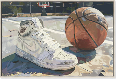 Art Remedy Washed Out Court Canvas