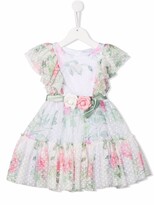Thumbnail for your product : MonnaLisa Floral Tulle Dress