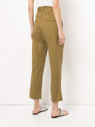Bassike pleated cropped trousers