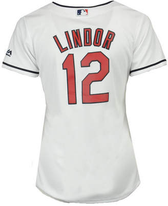 Majestic Women Francisco Lindor Cleveland Indians Cool Base Player Replica Jersey