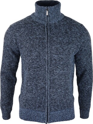 TruClothing.com Mens Jumper Jacket Fleece Fur Lined Cardigan Knitted Warm  Winter Casual Zipped - Grey 3XL - ShopStyle
