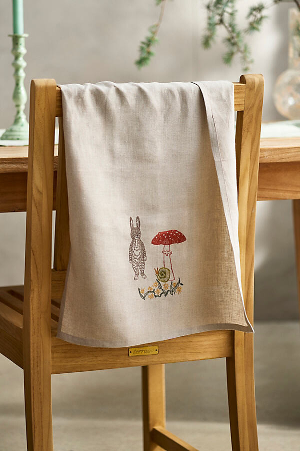 Coral Tusk Mushroom Bunny Dish Towel at Terrain