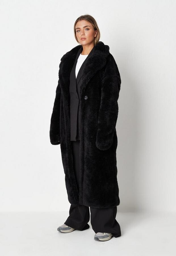 Black Teddy Coat | Shop the world's largest collection of fashion |  ShopStyle