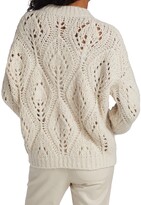 Thumbnail for your product : Brunello Cucinelli Alpaca Open-Weave Knit Sweater