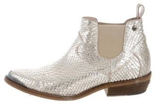 Zadig & Voltaire Embossed Leather Chelsea Boots
