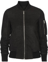 Thumbnail for your product : Rick Owens Brushed-leather bomber jacket
