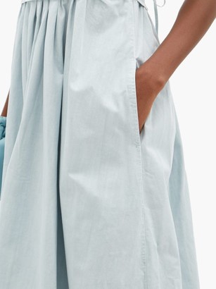 Proenza Schouler White Label Square-neck Cotton Midi Dress - Light Denim