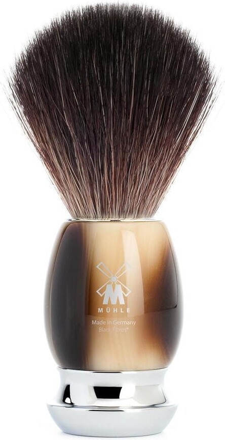 Mühle Vivo Brown Horn Black Fiber Shaving Brush