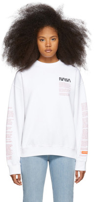 Heron Preston White Facts Crewneck Sweatshirt