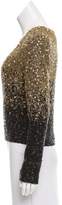Thumbnail for your product : Badgley Mischka Embellished Long Sleeve Top w/ Tags